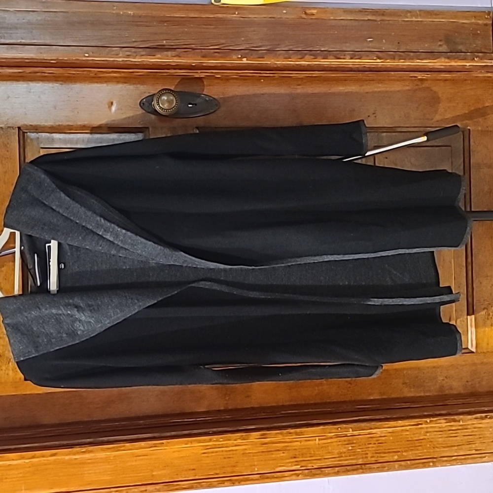 BNCI by Blanc Noir Black and Gray Cardigan Sweater